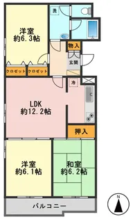 パレッヂ新小岩【1階】の間取り