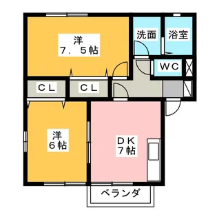 グレースイシバシ C【2階】の間取り