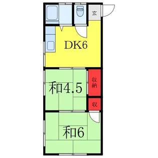 第5藤ハイツ【1階】の間取り