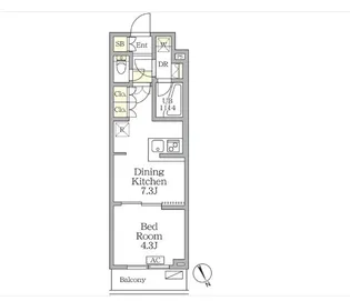 アジールコート後楽園【3階】の間取り