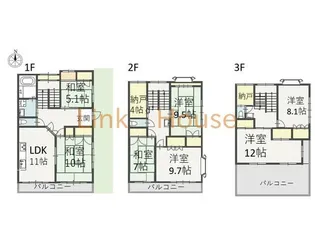 東京都江戸川区新堀1【一戸建】の間取り