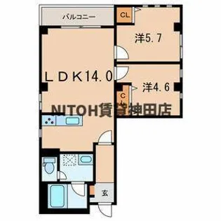 (仮称)墨田区亀沢3丁目計画【5階】の間取り
