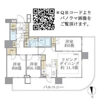晴海フラッグ PARK VILLAGE T棟【12階】の間取り