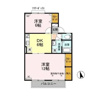 長野県長野市大字東和田【アパート】の間取り