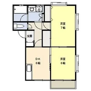 グラントム江南B【2階】の間取り