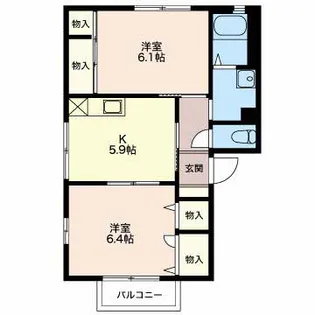 プライムステージ A201【2階】の間取り