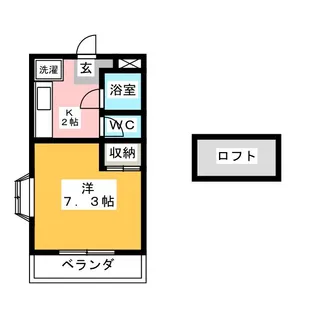 プレイスM【2階】の間取り