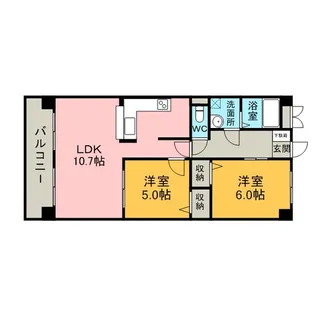 セゾンアフリカ【2階】の間取り