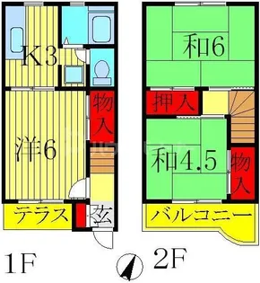 千葉県野田市堤根【一戸建】の間取り