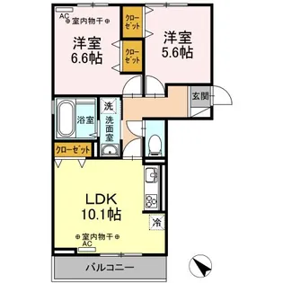 グラテナート【3階】の間取り