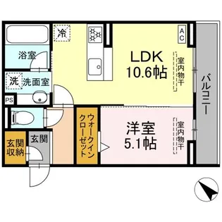 D crest 中之郷2丁目【2階】の間取り