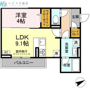 FOREST COURT三番町【1階】の間取り