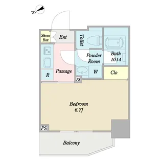 クレアグレイス船橋【7階】の間取り