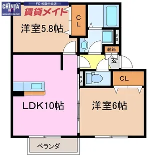 Trois Jours II【2階】の間取り