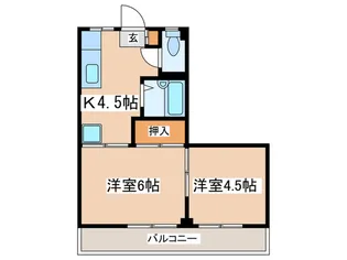 須賀第1ビル【2階】の間取り