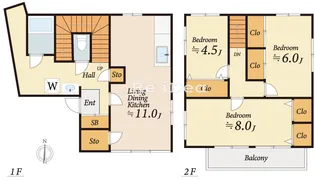 東京都八王子市横川町【一戸建】の間取り