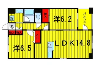 レクセルマンション上野松が谷【5階】の間取り