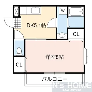レジスコート今津中【3階】の間取り