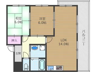 大阪府摂津市千里丘東2【マンション】の間取り
