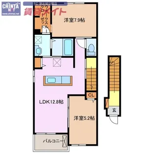 ローズ ゲート II【2階】の間取り