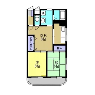サンライズガーデン【1階】の間取り