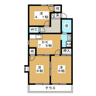 セフィラM&K【1階】の間取り