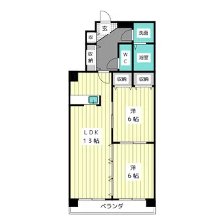 ラピス虹ヶ丘【3階】の間取り