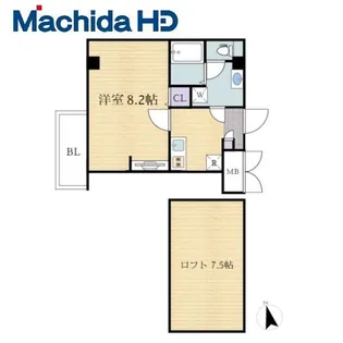 エヌエムスワサントキャトルズ【5階】の間取り