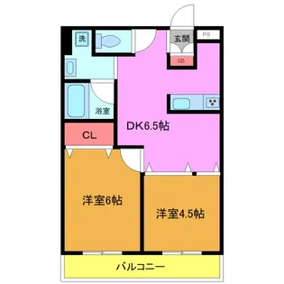 グローバルジョイ弐番館【2階】の間取り
