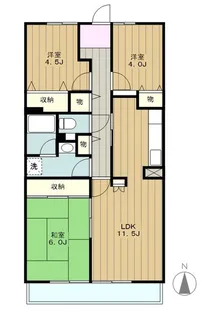 コーポレート中央林間2号棟【6階】の間取り