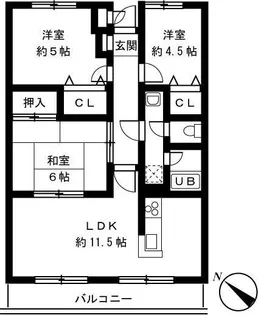リヴェール秋津【2階】の間取り