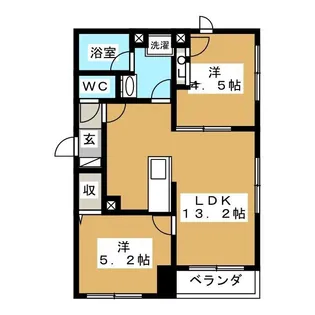 ベルレジデンス日吉【3階】の間取り