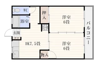 グランハイコーポ明和B棟【3階】の間取り