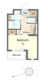 エアポートゲート南蒲田【4階】の間取り