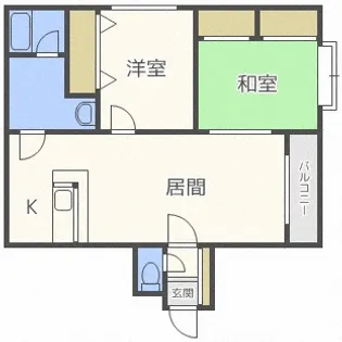 フラット佳月【2階】の間取り
