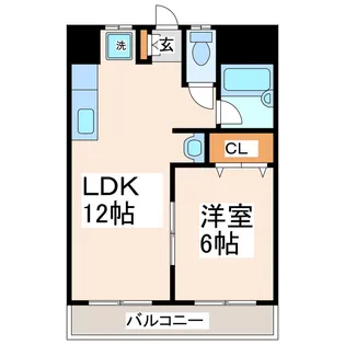 プレジデント島崎【6階】の間取り