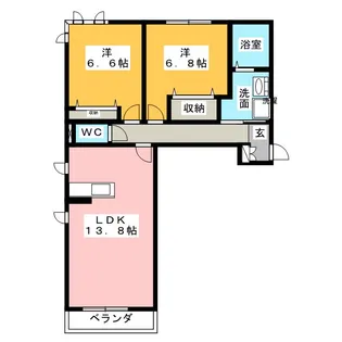 ファブレ【2階】の間取り