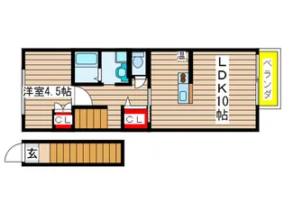 ハウス北原【2階】の間取り