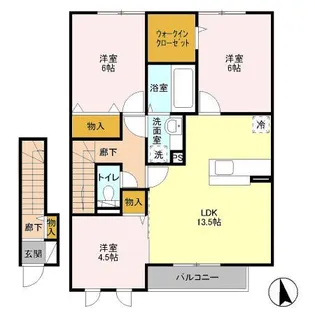 プティール B【2階】の間取り