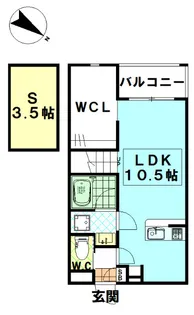 アミューレット弐番館【2階】の間取り