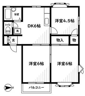 グローリィAOKI B棟【2階】の間取り