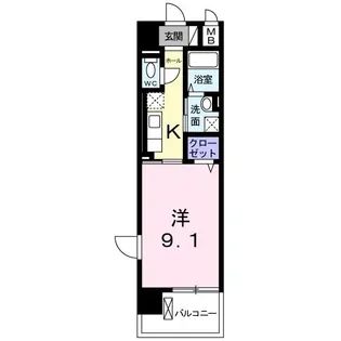 エスポワール南林間【4階】の間取り