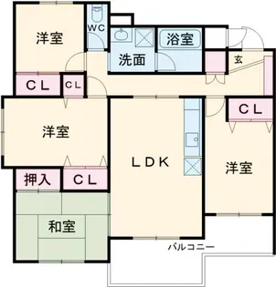 大野ガーデンハイツ【1階】の間取り