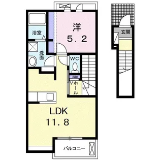 ジェルメ南葛西W【1階】の間取り