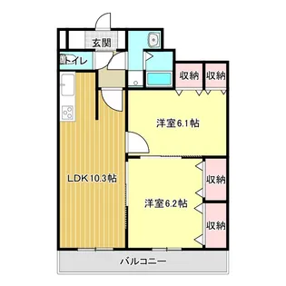 Y・フジ ビル新白河【2階】の間取り