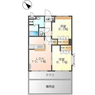 アメニティハイムLR【1階】の間取り