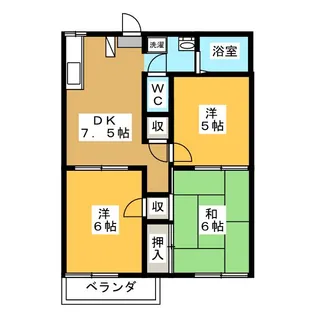 コーポラス杉山A【2階】の間取り