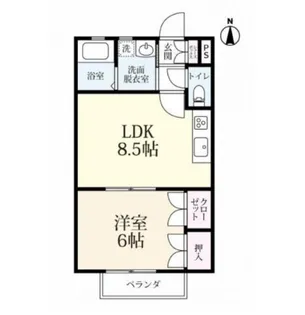 ロッジ久保田B棟【2階】の間取り