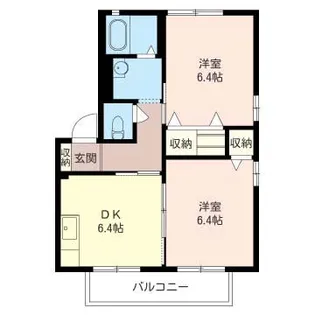 ディアス諏訪 D【2階】の間取り