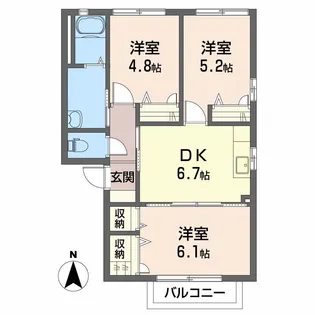 シャーメゾン・セラータ【1階】の間取り